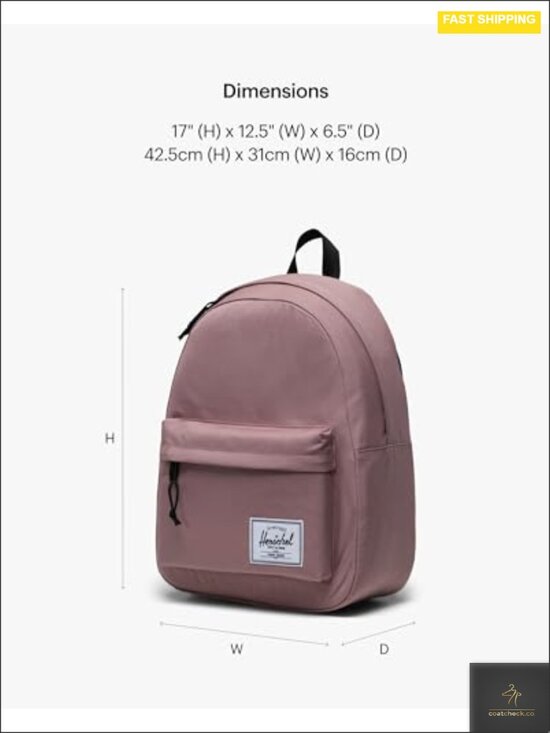 Recycled Polyester Classic Backpack, Laptop Sleeve, Water Bottle Pocket,